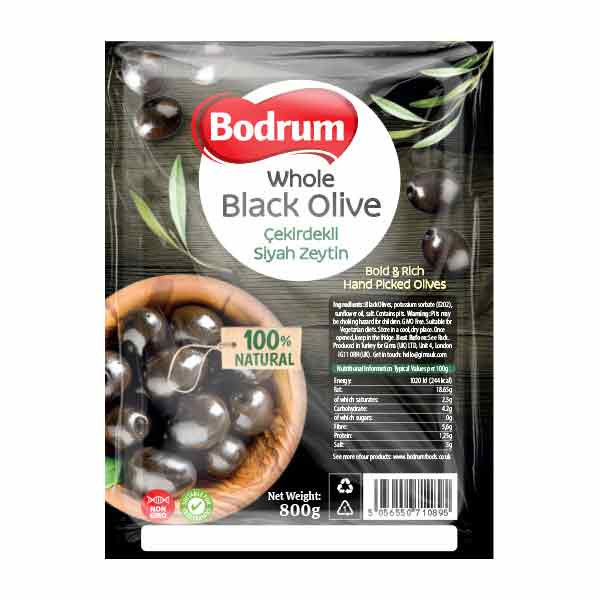 Bodrum Vacuum Black Olives Konfit 12x800g