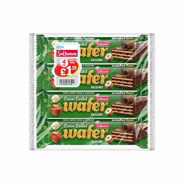 Sultanim Multi Wafer 4 Pcs - Hazelnut 22x(4x50g)