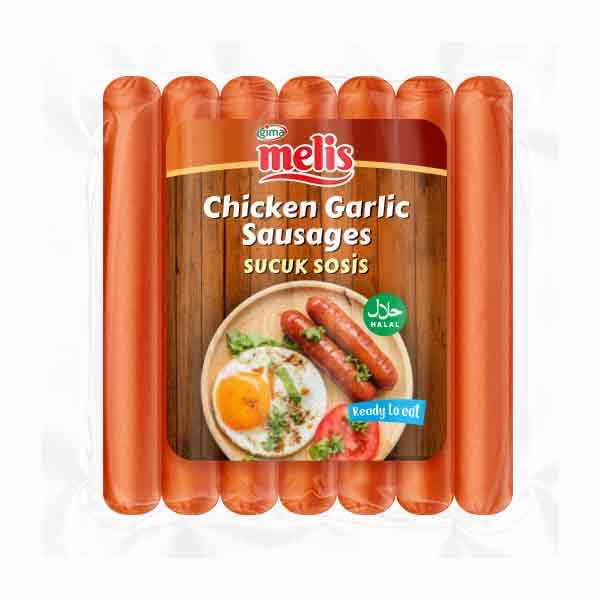 Melis Sausage Chicken Garlic Sucuk Sosis 10x350g