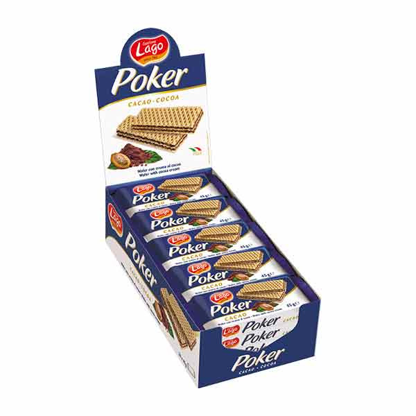 Lago Poker Wafer with Cacao Cream 20x45g