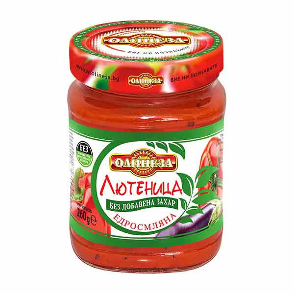 Olinesa Mild Ljutenitsa Coarsely Ground 8x260g (sugar free)