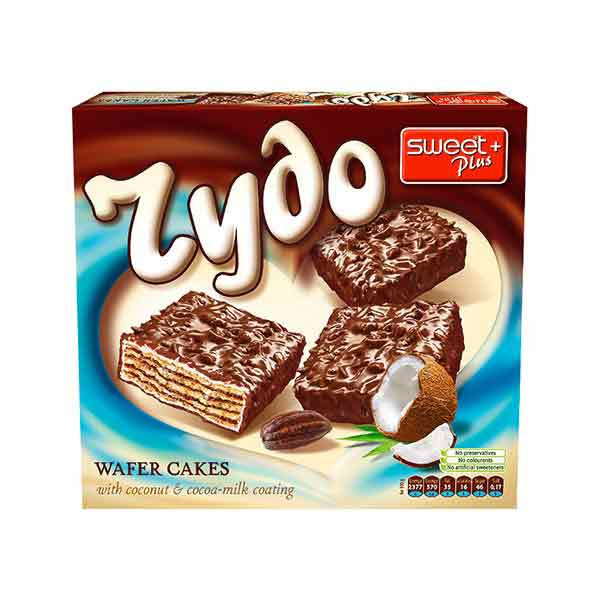 Sweet Plus Rydo Wafer Cakes with Coconut Cocoa-milk Coated 12x165g