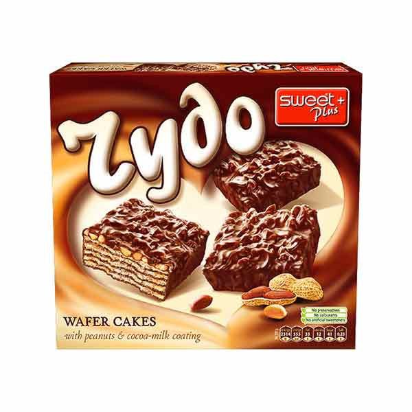 Sweet Plus Rydo Wafer Cakes with Peanuts Cocoa-milk coated 12x165g