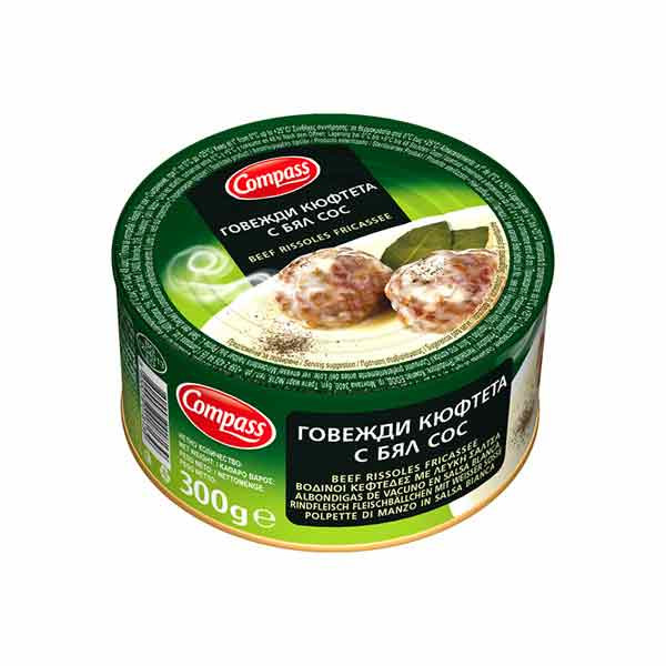 Compass Beef Rissoles fricassee 24x300g