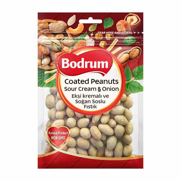 Bodrum Peanuts Coated Sour Cream & Onion 6x150g