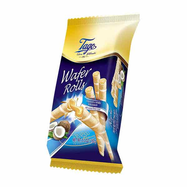 Tago Wafer Rolls with Coconut Cream 12x150g