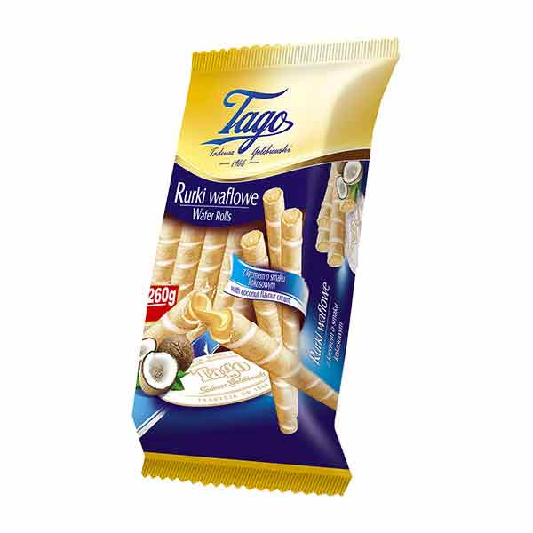 Tago Wafer Rolls with Coconut 24x260g