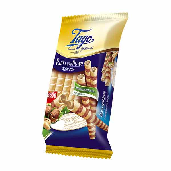 Tago Wafer Rolls with Nuts 24x260g
