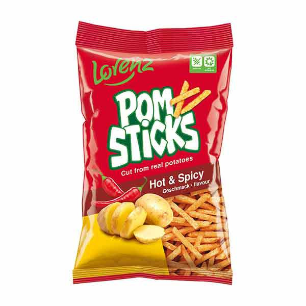Crunchips Pomsticks Hot and Spicy 14x85g